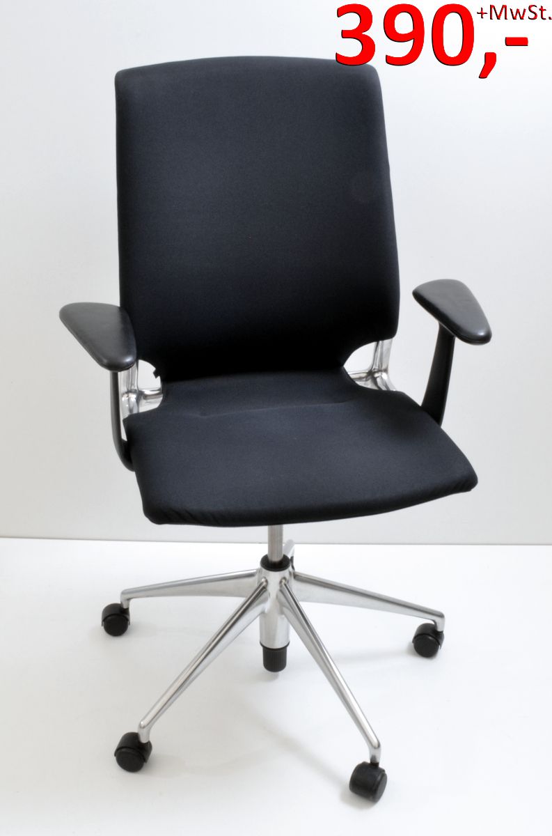 Vitra Bürodrehstuhl - Sitzpolster blau mit Netz-Rückenlehne